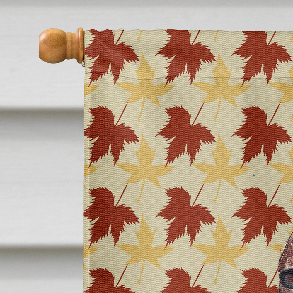 Irish Setter Fall Leaves House Flag 28x40 Porch Sleeve Pole Decorative Outside Yard Banner Artwork Wall Hanging, Polyester