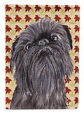 Brussels Griffon Fall Leaves House Flag 28x40 Porch Sleeve Pole Decorative Outside Yard Banner Artwork Wall Hanging, Polyester
