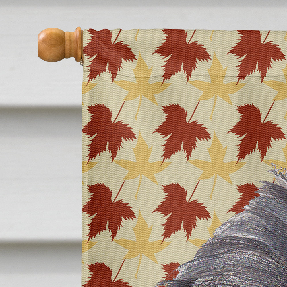 Brussels Griffon Fall Leaves House Flag 28x40 Porch Sleeve Pole Decorative Outside Yard Banner Artwork Wall Hanging, Polyester