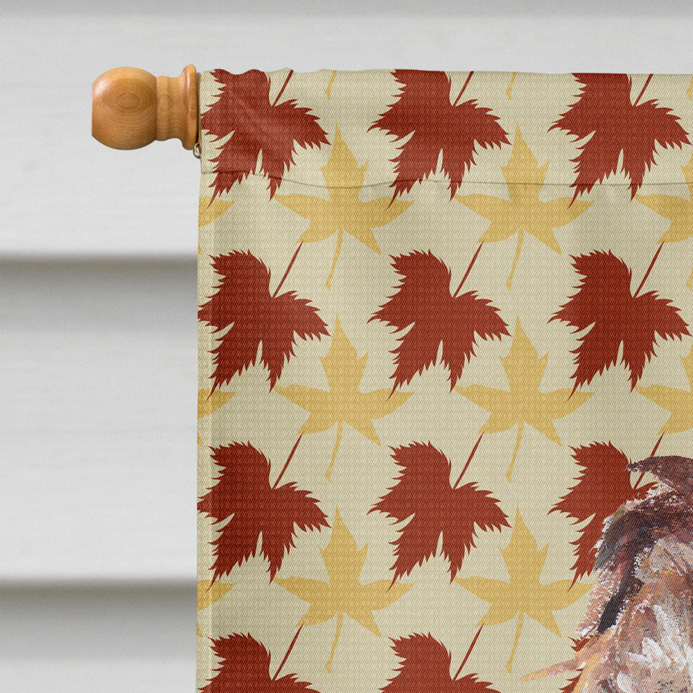 Boykin Spaniel Fall Leaves House Flag 28x40 Porch Sleeve Pole Decorative Outside Yard Banner Artwork Wall Hanging, Polyester