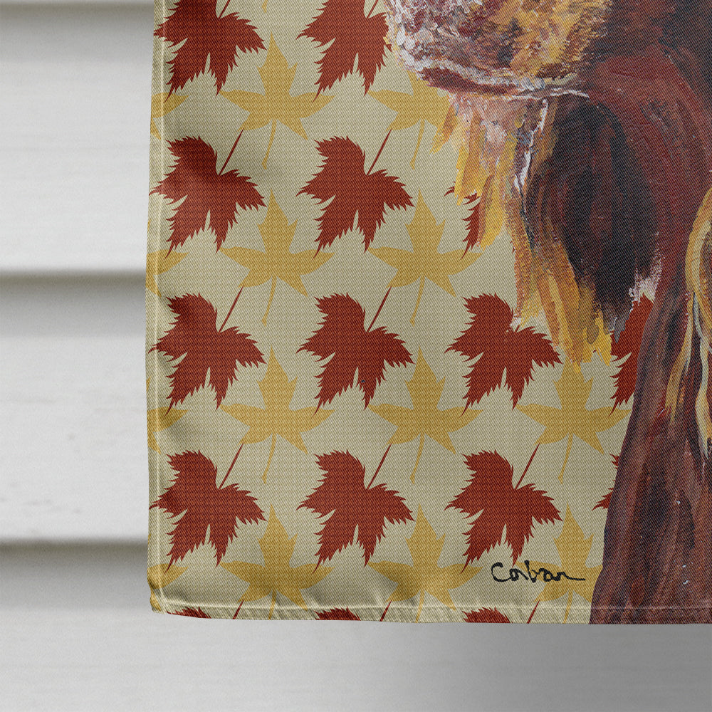 Boykin Spaniel Fall Leaves House Flag 28x40 Porch Sleeve Pole Decorative Outside Yard Banner Artwork Wall Hanging, Polyester