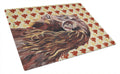 Boykin Spaniel Fall Leaves Cutting Board Tempered Glass Kitchen Cutting Surface, Heat Resistant Chopping, Non-Slip Feet, Food Prep & Serving