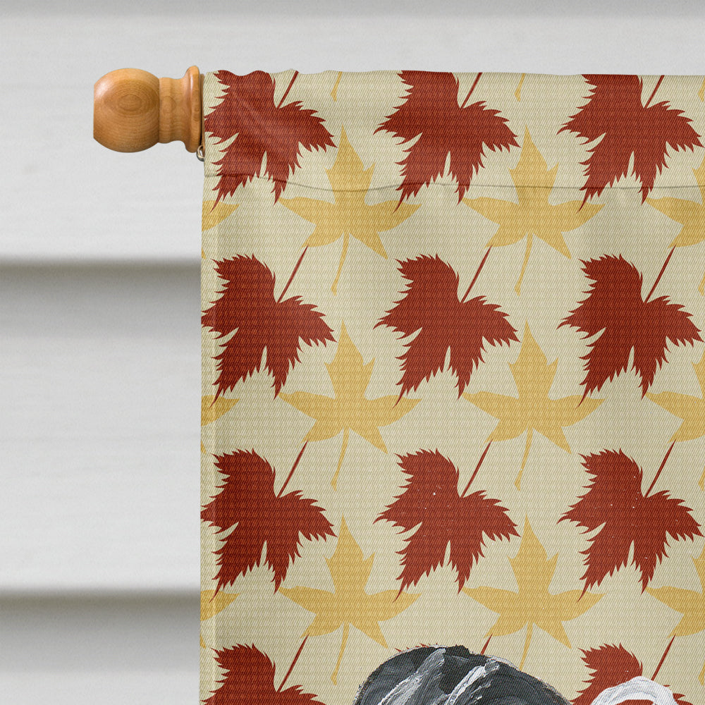 Chinese Crested Fall Leaves House Flag 28x40 Porch Sleeve Pole Decorative Outside Yard Banner Artwork Wall Hanging, Polyester