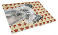 Chinese Crested Fall Leaves Cutting Board Tempered Glass Kitchen Cutting Surface, Heat Resistant Chopping, Non-Slip Feet, Food Prep & Serving