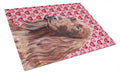 Irish Setter Hearts and Love Cutting Board Tempered Glass Kitchen Cutting Surface, Heat Resistant Chopping, Non-Slip Feet, Food Prep & Serving