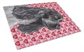 Black Cocker Spaniel Hearts and Love Cutting Board Tempered Glass Kitchen Cutting Surface, Heat Resistant Chopping, Non-Slip Feet, Food Prep & Serving