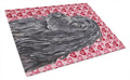 Black Cocker Spaniel Hearts and Love Cutting Board Tempered Glass Kitchen Cutting Surface, Heat Resistant Chopping, Non-Slip Feet, Food Prep & Serving