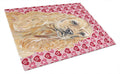 Buff Cocker Spaniel Hearts and Love Cutting Board Tempered Glass Kitchen Cutting Surface, Heat Resistant Chopping, Non-Slip Feet, Food Prep & Serving