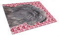 Brussels Griffon Hearts and Love Cutting Board Tempered Glass Kitchen Cutting Surface, Heat Resistant Chopping, Non-Slip Feet, Food Prep & Serving