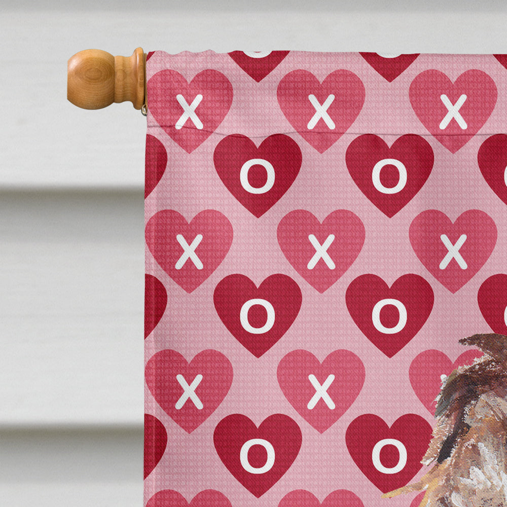 Boykin Spaniel Hearts and Love House Flag 28x40 Porch Sleeve Pole Decorative Outside Yard Banner Artwork Wall Hanging, Polyester