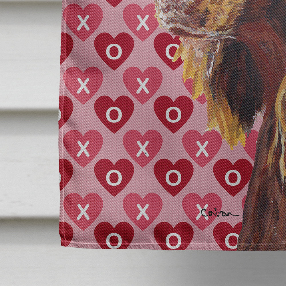 Boykin Spaniel Hearts and Love House Flag 28x40 Porch Sleeve Pole Decorative Outside Yard Banner Artwork Wall Hanging, Polyester