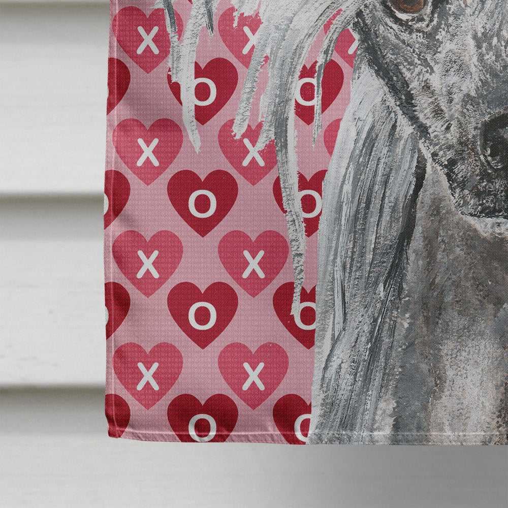 Chinese Crested Hearts and Love House Flag 28x40 Porch Sleeve Pole Decorative Outside Yard Banner Artwork Wall Hanging, Polyester