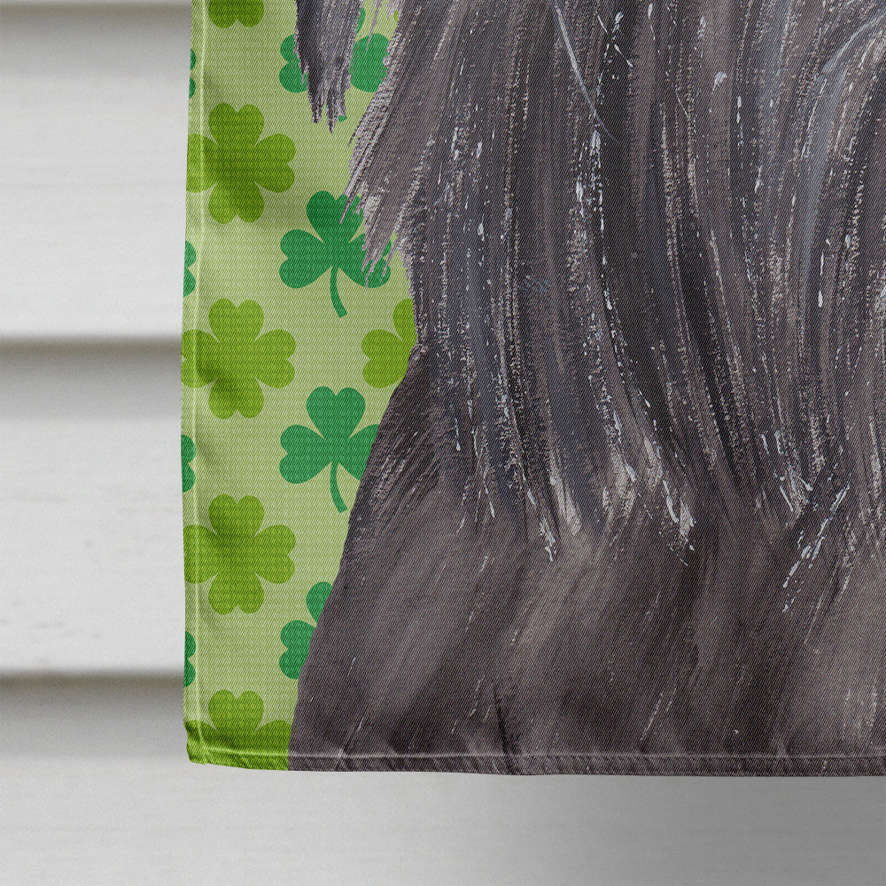 Brussels Griffon Lucky Shamrock St. Patrick's Day House Flag 28x40 Porch Sleeve Pole Decorative Outside Yard Banner Artwork Wall Hanging, Polyester