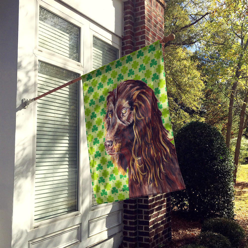 Boykin Spaniel Lucky Shamrock St. Patrick's Day House Flag 28x40 Porch Sleeve Pole Decorative Outside Yard Banner Artwork Wall Hanging, Polyester