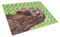 Boykin Spaniel Lucky Shamrock St. Patrick's Day Cutting Board Tempered Glass Kitchen Cutting Surface, Heat Resistant Chopping, Non-Slip Feet, Food Prep & Serving