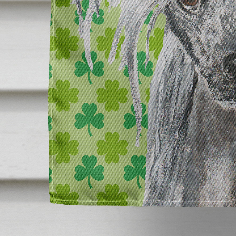 Chinese Crested Lucky Shamrock St. Patrick's Day House Flag 28x40 Porch Sleeve Pole Decorative Outside Yard Banner Artwork Wall Hanging, Polyester