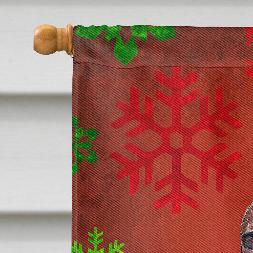 Irish Setter Red Snowflakes Holiday House Flag 28x40 Porch Sleeve Pole Decorative Outside Yard Banner Artwork Wall Hanging, Polyester