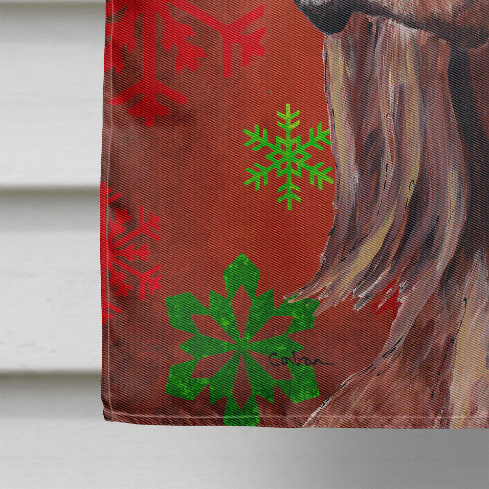 Irish Setter Red Snowflakes Holiday House Flag 28x40 Porch Sleeve Pole Decorative Outside Yard Banner Artwork Wall Hanging, Polyester