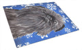 Brussels Griffon Winter Snowflakes Cutting Board Tempered Glass Kitchen Cutting Surface, Heat Resistant Chopping, Non-Slip Feet, Food Prep & Serving