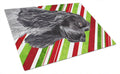 Black Cocker Spaniel Candy Cane Christmas Cutting Board Tempered Glass Kitchen Cutting Surface, Heat Resistant Chopping, Non-Slip Feet, Food Prep & Serving