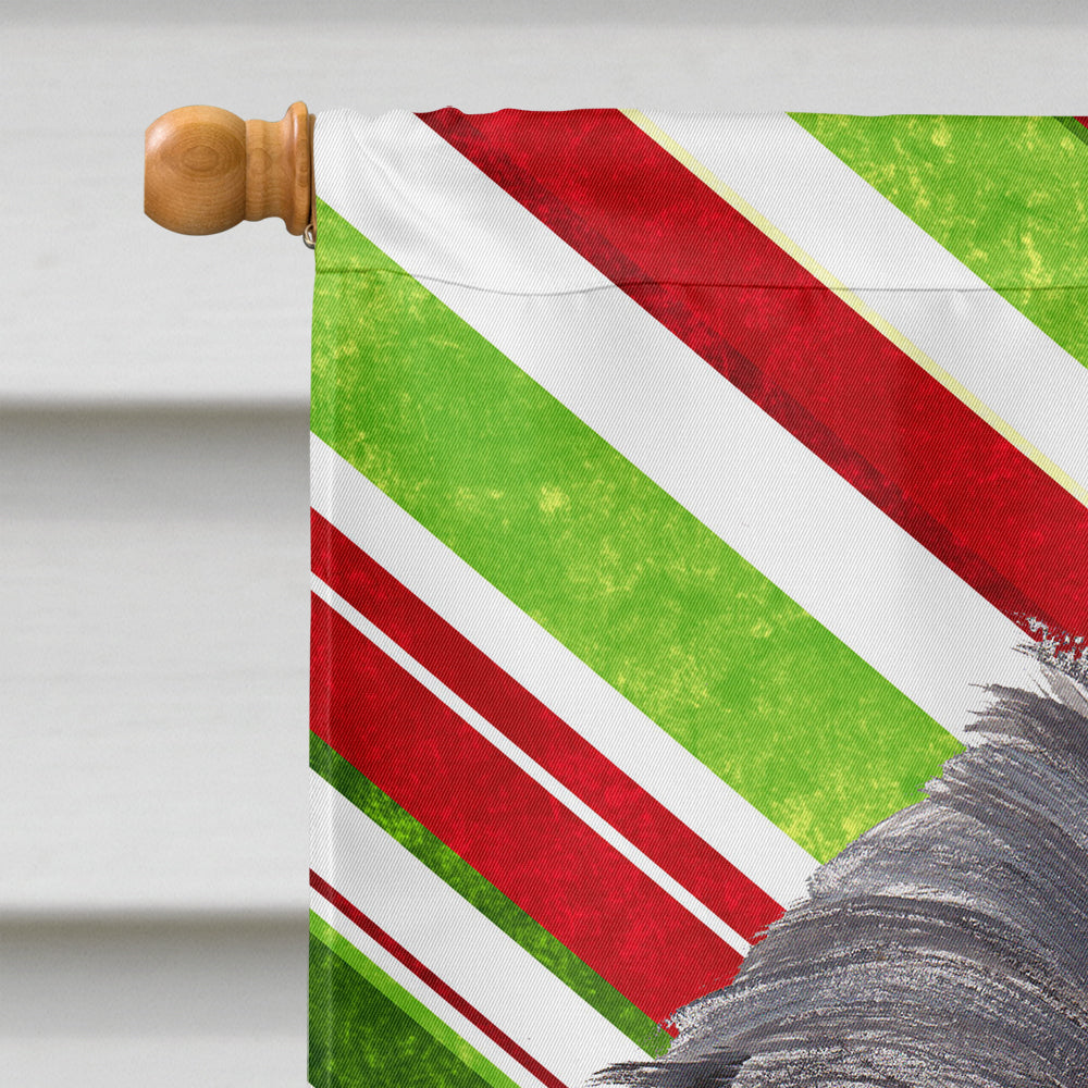 Brussels Griffon Candy Cane Christmas House Flag 28x40 Porch Sleeve Pole Decorative Outside Yard Banner Artwork Wall Hanging, Polyester