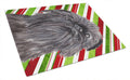 Brussels Griffon Candy Cane Christmas Cutting Board Tempered Glass Kitchen Cutting Surface, Heat Resistant Chopping, Non-Slip Feet, Food Prep & Serving