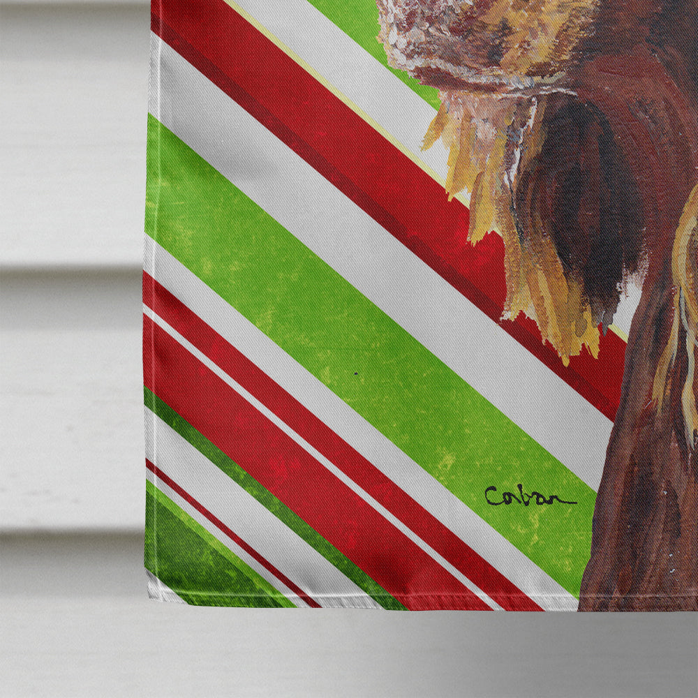 Boykin Spaniel Candy Cane Christmas House Flag 28x40 Porch Sleeve Pole Decorative Outside Yard Banner Artwork Wall Hanging, Polyester