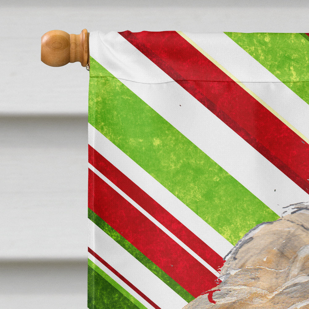 Golden Doodle Candy Cane Christmas House Flag 28x40 Porch Sleeve Pole Decorative Outside Yard Banner Artwork Wall Hanging, Polyester