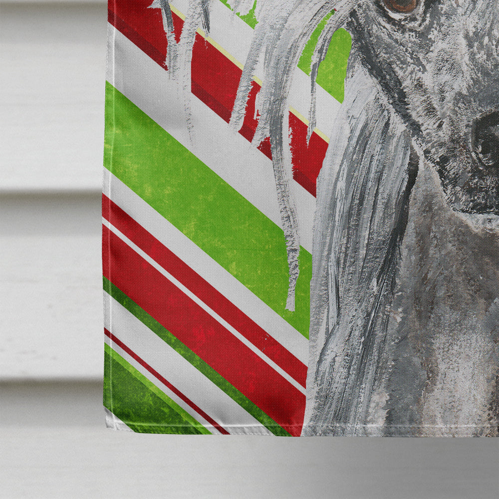 Chinese Crested Candy Cane Christmas House Flag 28x40 Porch Sleeve Pole Decorative Outside Yard Banner Artwork Wall Hanging, Polyester
