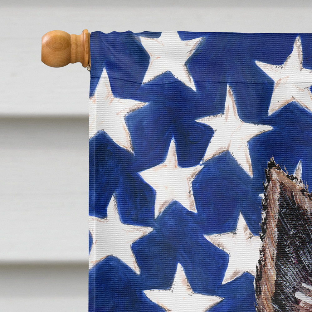 Norwich Terrier with American Flag USA House Flag 28x40 Porch Sleeve Pole Decorative Outside Yard Banner Artwork Wall Hanging, Polyester