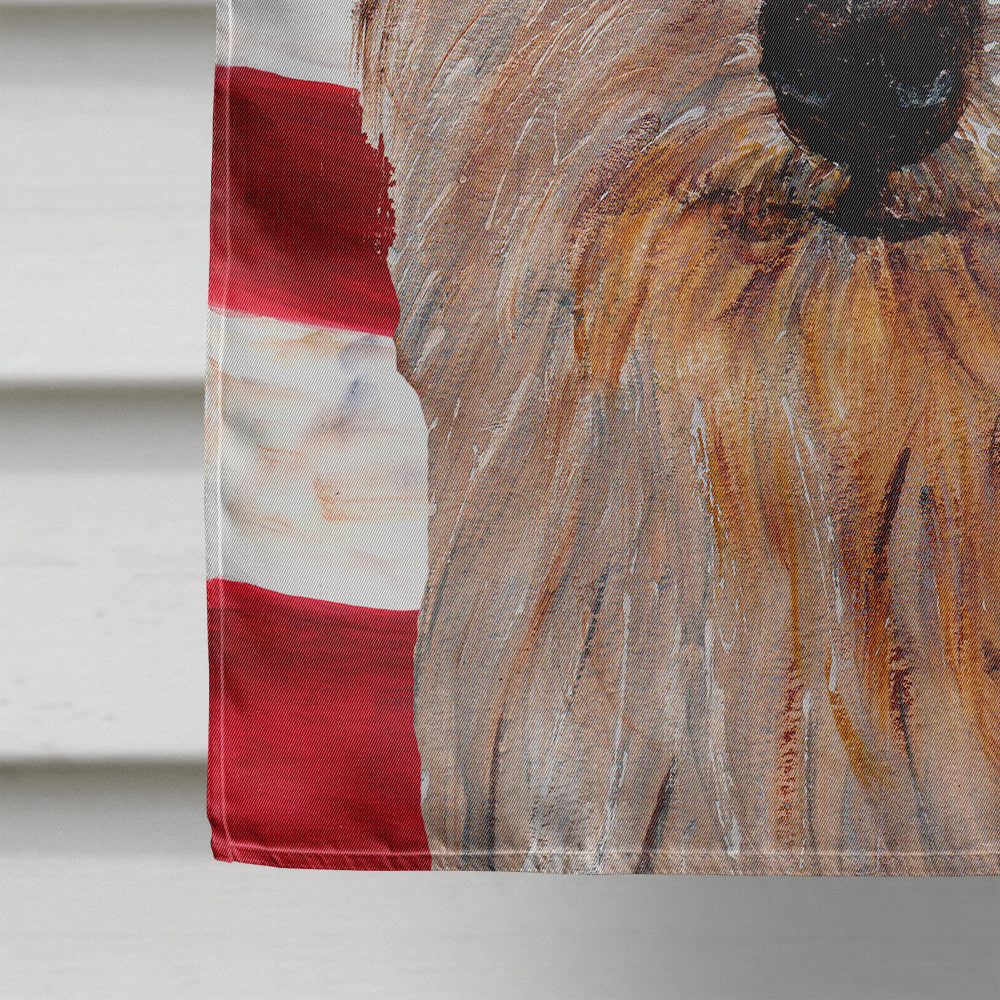 Norfolk Terrier with American Flag USA House Flag 28x40 Porch Sleeve Pole Decorative Outside Yard Banner Artwork Wall Hanging, Polyester