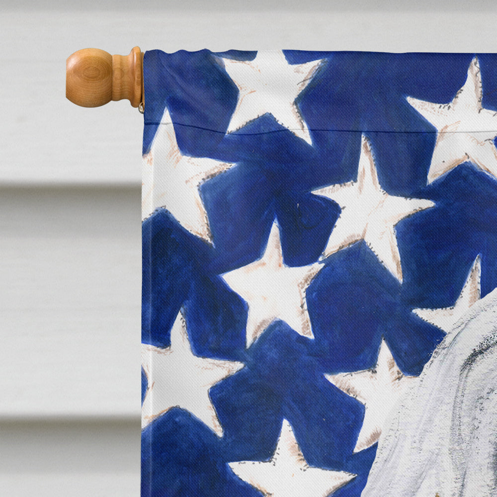 Havanese with American Flag USA House Flag 28x40 Porch Sleeve Pole Decorative Outside Yard Banner Artwork Wall Hanging, Polyester