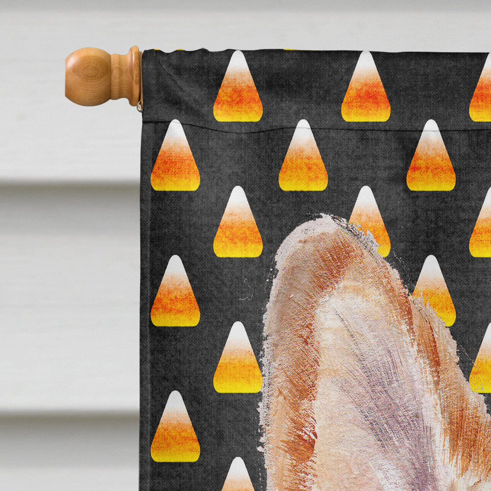 Cardigan Corgi Candy Corn Halloween House Flag 28x40 Porch Sleeve Pole Decorative Outside Yard Banner Artwork Wall Hanging, Polyester