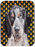 Blue Tick Coonhound Candy Corn Halloween Cutting Board Tempered Glass Kitchen Cutting Surface, Heat Resistant Chopping, Non-Slip Feet, Food Prep & Serving