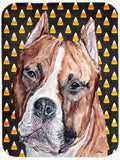 Staffordshire Bull Terrier Staffie Candy Corn Halloween Cutting Board Tempered Glass Kitchen Cutting Surface, Heat Resistant Chopping, Non-Slip Feet, Food Prep & Serving