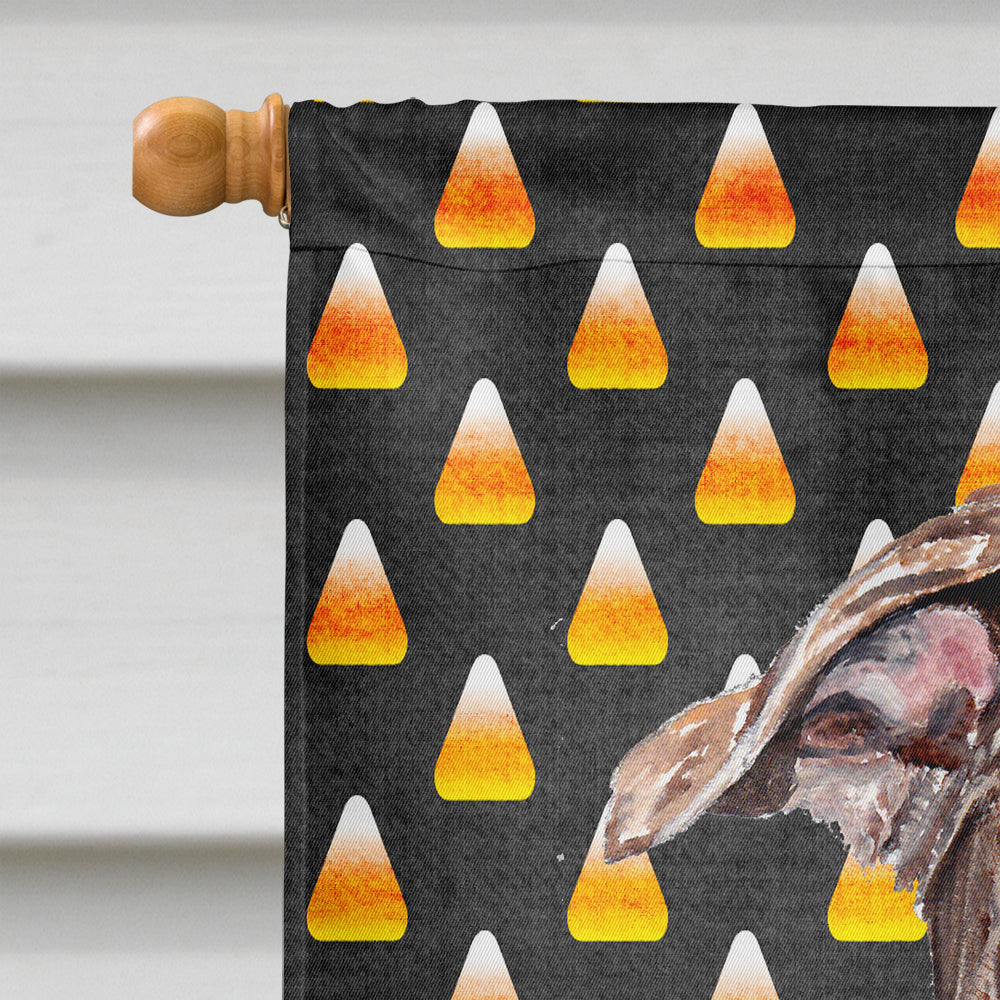 Staffordshire Bull Terrier Staffie Candy Corn Halloween House Flag 28x40 Porch Sleeve Pole Decorative Outside Yard Banner Artwork Wall Hanging, Polyester
