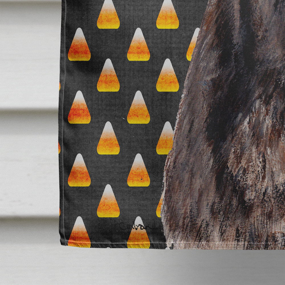 Staffordshire Bull Terrier Staffie Candy Corn Halloween House Flag 28x40 Porch Sleeve Pole Decorative Outside Yard Banner Artwork Wall Hanging, Polyester