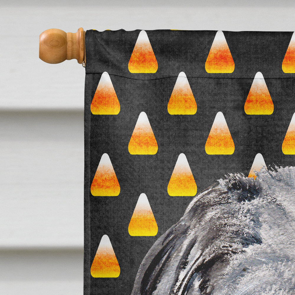 Scottish Deerhound Candy Corn Halloween House Flag 28x40 Porch Sleeve Pole Decorative Outside Yard Banner Artwork Wall Hanging, Polyester