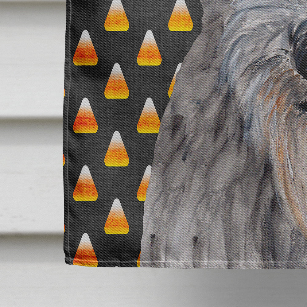 Scottish Deerhound Candy Corn Halloween House Flag 28x40 Porch Sleeve Pole Decorative Outside Yard Banner Artwork Wall Hanging, Polyester