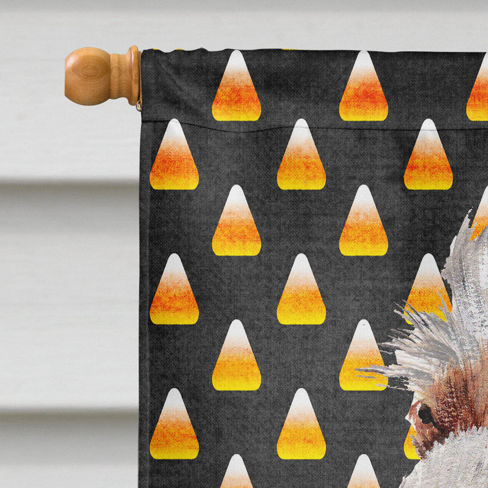 Otterhound Candy Corn Halloween House Flag 28x40 Porch Sleeve Pole Decorative Outside Yard Banner Artwork Wall Hanging, Polyester