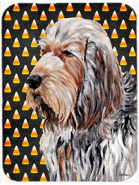 Otterhound Candy Corn Halloween Cutting Board Tempered Glass Kitchen Cutting Surface, Heat Resistant Chopping, Non-Slip Feet, Food Prep & Serving