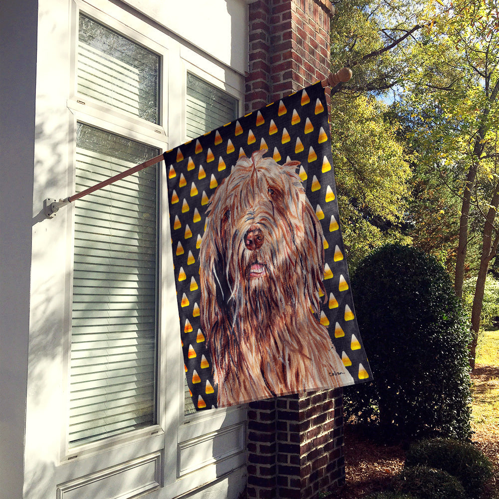 Otterhound Candy Corn Halloween House Flag 28x40 Porch Sleeve Pole Decorative Outside Yard Banner Artwork Wall Hanging, Polyester