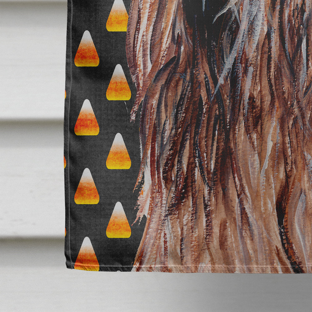 Otterhound Candy Corn Halloween House Flag 28x40 Porch Sleeve Pole Decorative Outside Yard Banner Artwork Wall Hanging, Polyester