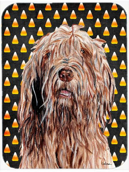 Otterhound Candy Corn Halloween Cutting Board Tempered Glass Kitchen Cutting Surface, Heat Resistant Chopping, Non-Slip Feet, Food Prep & Serving