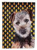 Norfolk Terrier Puppy Candy Corn Halloween House Flag 28x40 Porch Sleeve Pole Decorative Outside Yard Banner Artwork Wall Hanging, Polyester