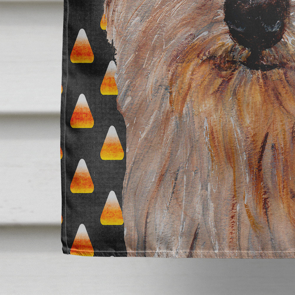 Norfolk Terrier Candy Corn Halloween House Flag 28x40 Porch Sleeve Pole Decorative Outside Yard Banner Artwork Wall Hanging, Polyester