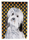 Havanese Candy Corn Halloween House Flag 28x40 Porch Sleeve Pole Decorative Outside Yard Banner Artwork Wall Hanging, Polyester