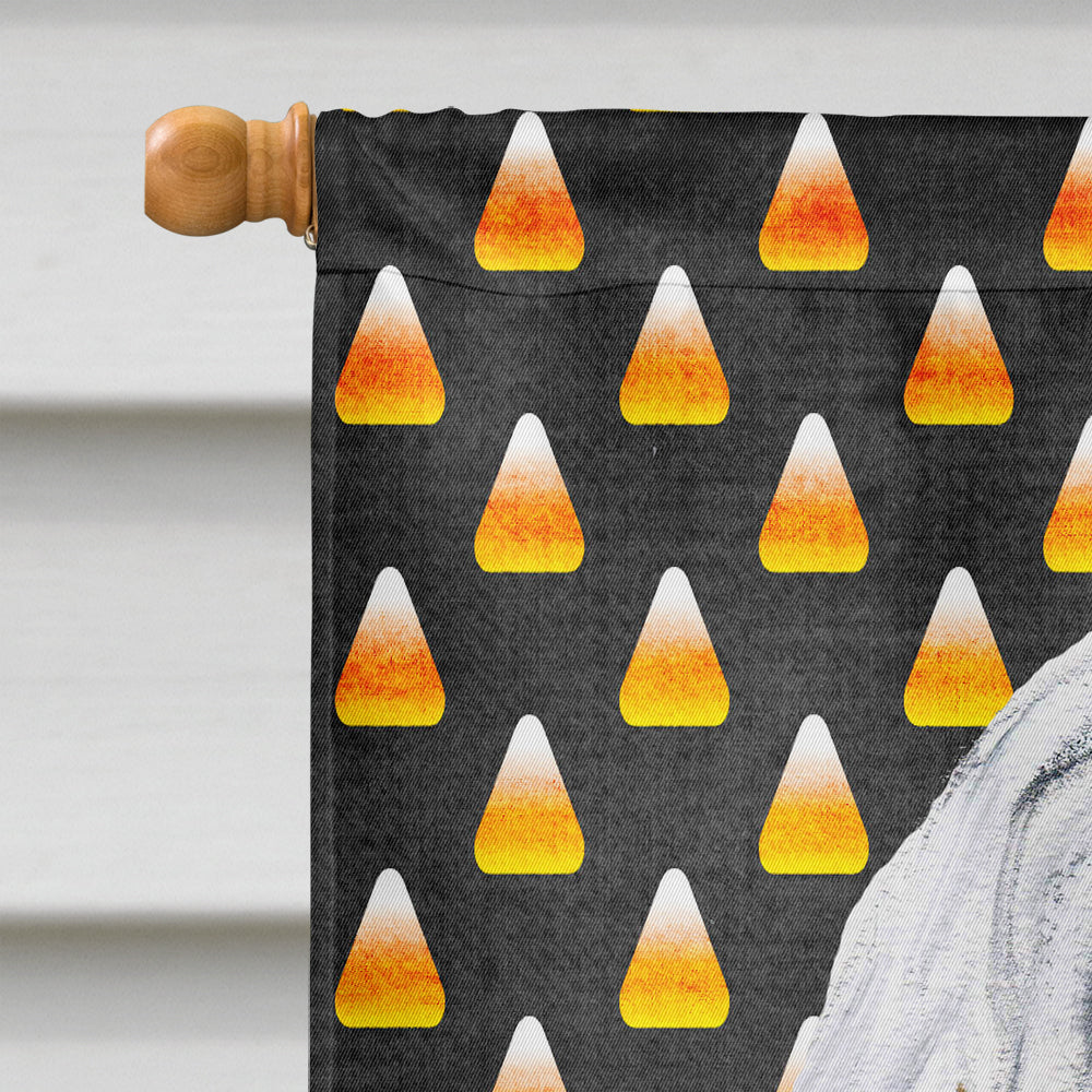 Havanese Candy Corn Halloween House Flag 28x40 Porch Sleeve Pole Decorative Outside Yard Banner Artwork Wall Hanging, Polyester