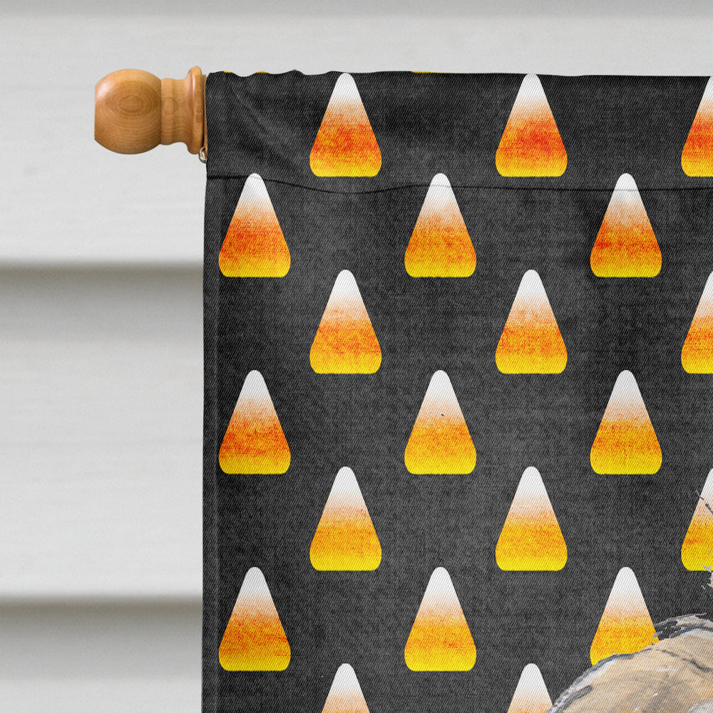 Golden Doodle 2 Candy Corn Halloween House Flag 28x40 Porch Sleeve Pole Decorative Outside Yard Banner Artwork Wall Hanging, Polyester