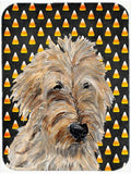 Golden Doodle 2 Candy Corn Halloween Cutting Board Tempered Glass Kitchen Cutting Surface, Heat Resistant Chopping, Non-Slip Feet, Food Prep & Serving